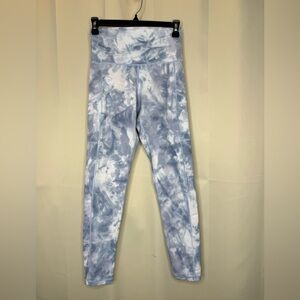 aerie Light Blue & White Marble High-Rise Leggings
